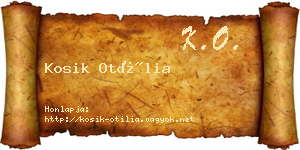 Kosik Otília névjegykártya